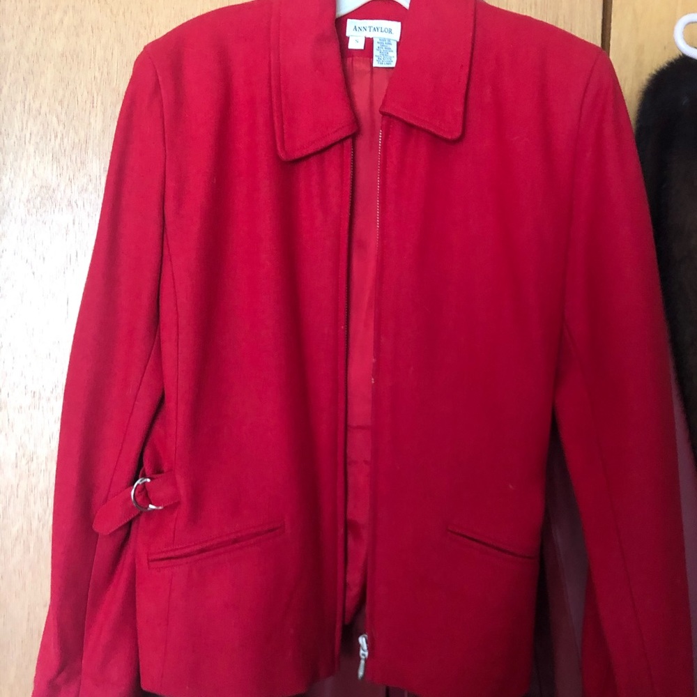Red wool jacket